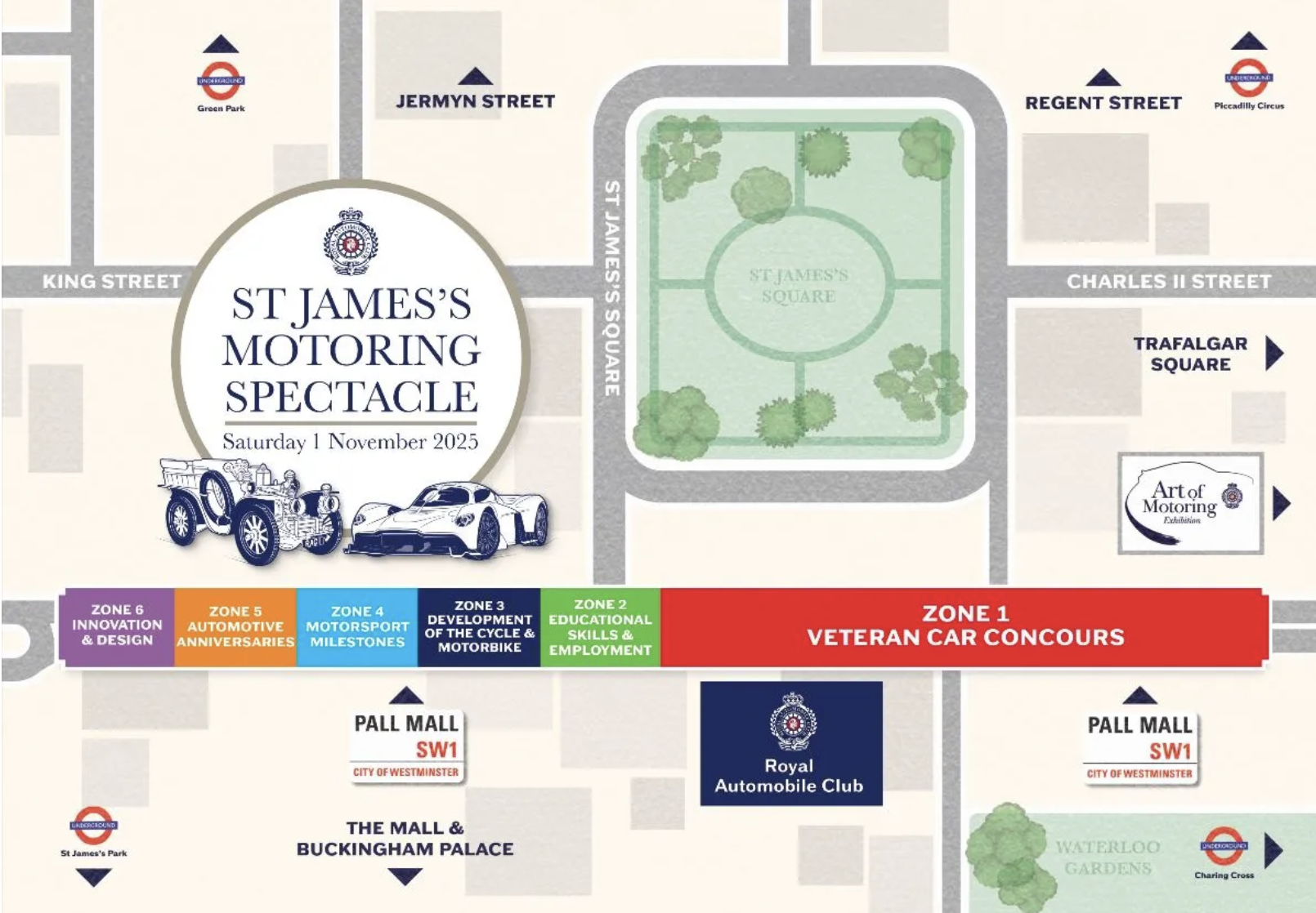 St James’s Motoring Spectacle – Saturday 1 November, Pall Mall